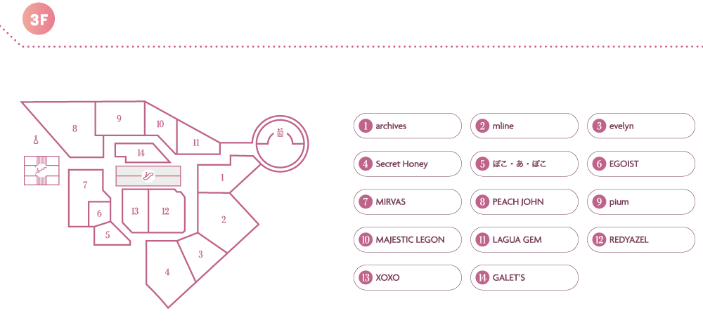 3Fフロアマップ
