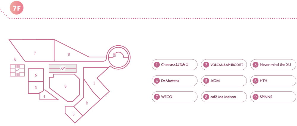 7Fフロアマップ