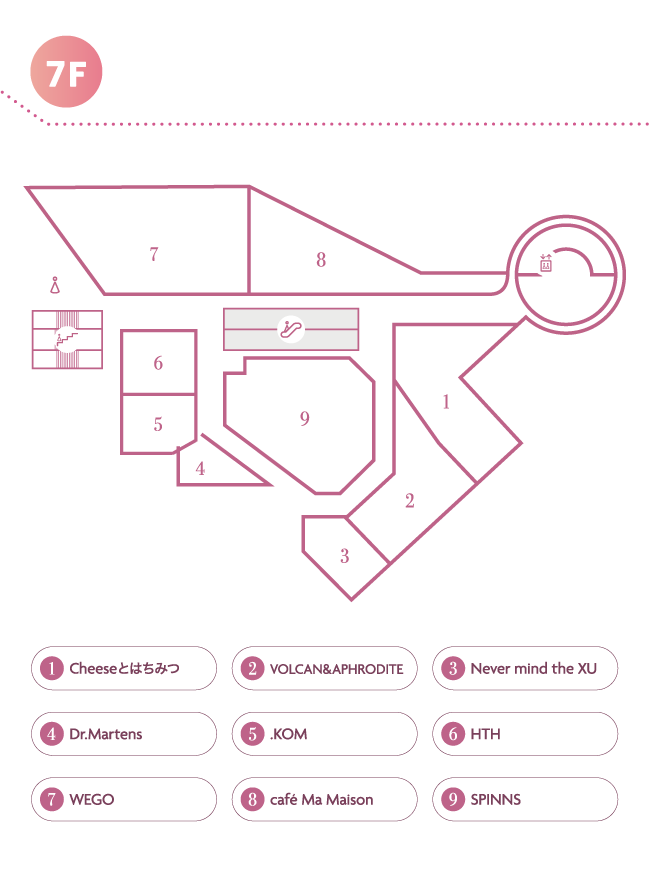 7Fフロアマップ